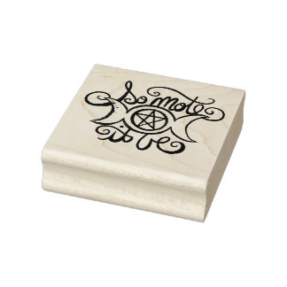 So Mote it Be Triple Moon Goddess Symbol Rubber Stamp