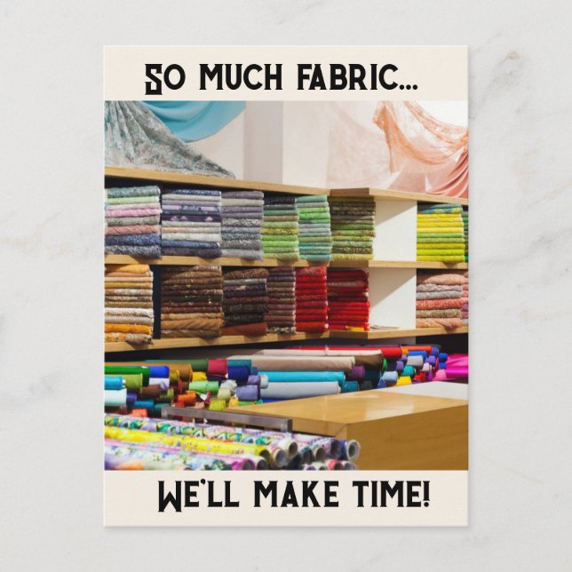 So much Fabric Holiday Postcard (Front)