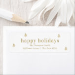 So Much Joy Christmas Holiday Address Label<br><div class="desc">Send out your mails in a chic and stylish way with these return address labels. Text and background color can be customized online. Matching items available. Visit berryberrysweet.com for modern stationery and personalized gifts!</div>