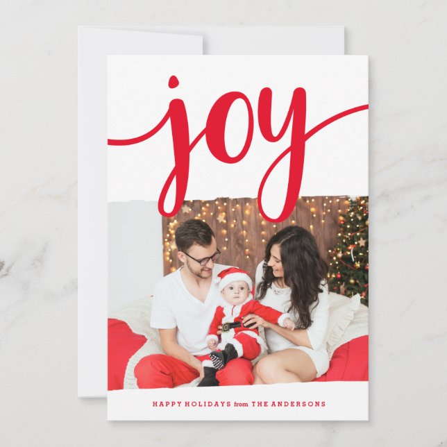 So Much Joy Holiday Photo Card (Front)