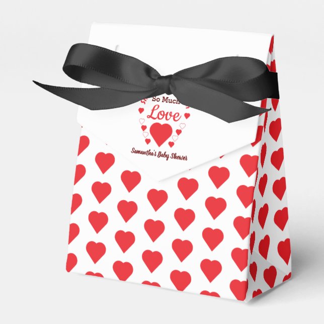 So Much Love Baby Shower Favor Boxes (Front Side)