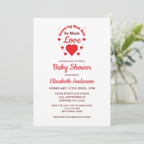 So Much Love Baby Shower Invitation