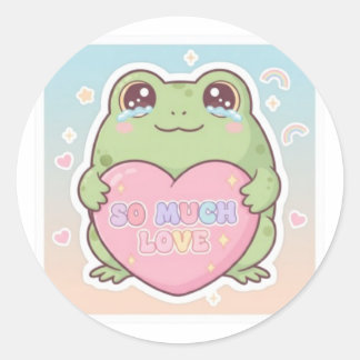 So Much Love Frog Sticker Cute Emotional Frog Hear