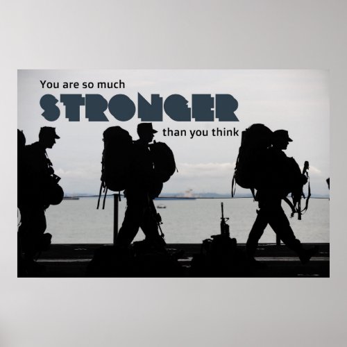 So Much Stronger Army Soldier Boot Camp Cadet Poster