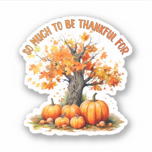 So Much To Be Thankful For Vinyl Sticker (Front)