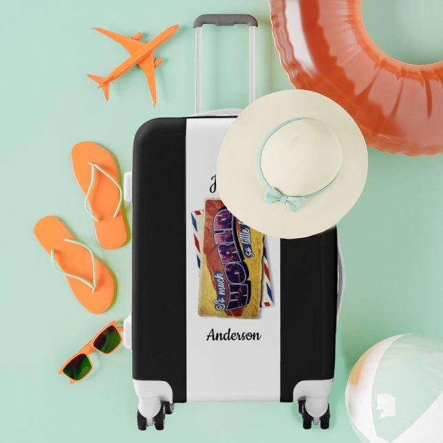 So Much World Travel Quote Illustration Luggage (Creator Uploaded)