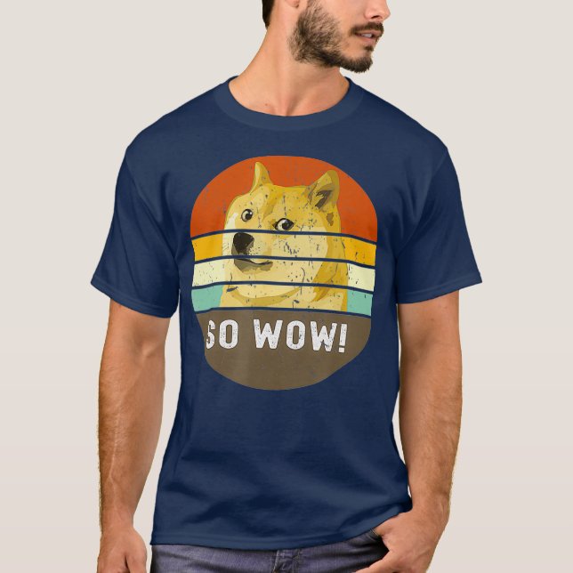 So Much Wow  Funny Hodl Dogecoin  Crypto Doge T-Shirt (Front)