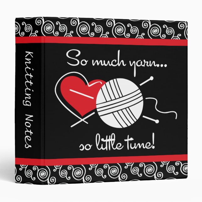 So Much Yarn 3 Ring Binder (Front/Spine)