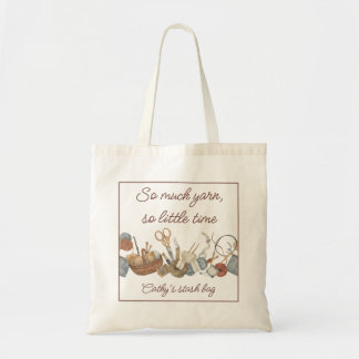 So Much Yarn So Little Time Personalized Tote Bag