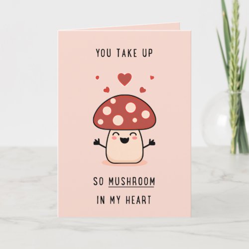 So Mushroom In My Heart Kids Classroom Valentines Holiday Card