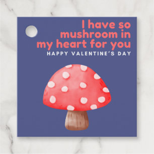 So Mushroom in My Heart Valentine Tags