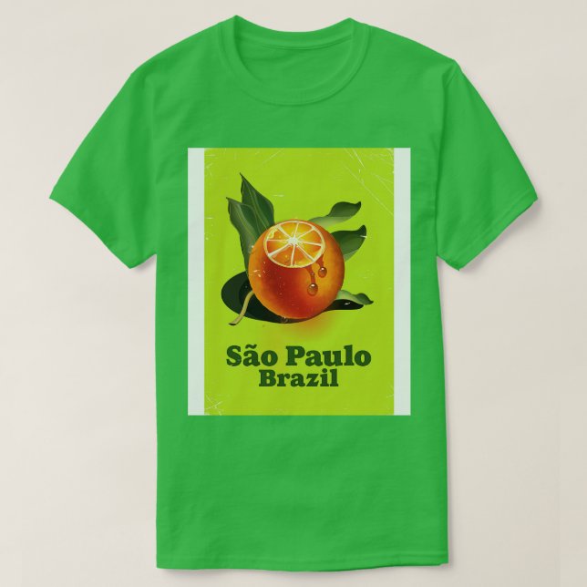 So Paulo Brazil Orange travel poster T-Shirt (Design Front)
