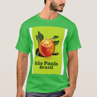 So Paulo Brazil Orange travel poster T-Shirt