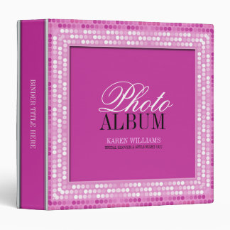 So Pink Girly Sparkle Photo Album Binder