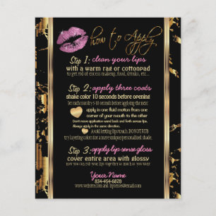 So Pink Glitter Lip with Marble Instructions Flyer
