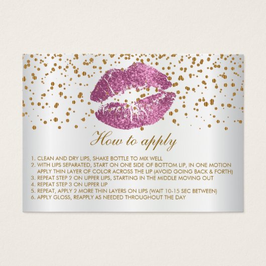 So Pink Glitter Lips Instructions (Front)