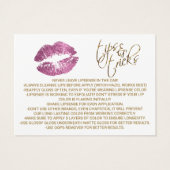 So Pink Glitter Lips on White Instructions (Back)