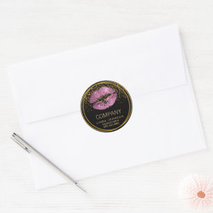 So Pink Glitter Lips - Representative Classic Round Sticker