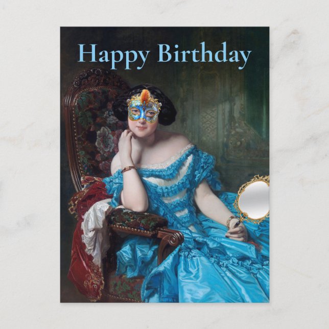  So Posh Masquerade Happy birthday Postcard (Front)