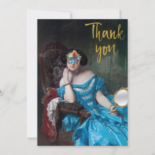 So Posh Masquerade Happy birthday Thank You Card