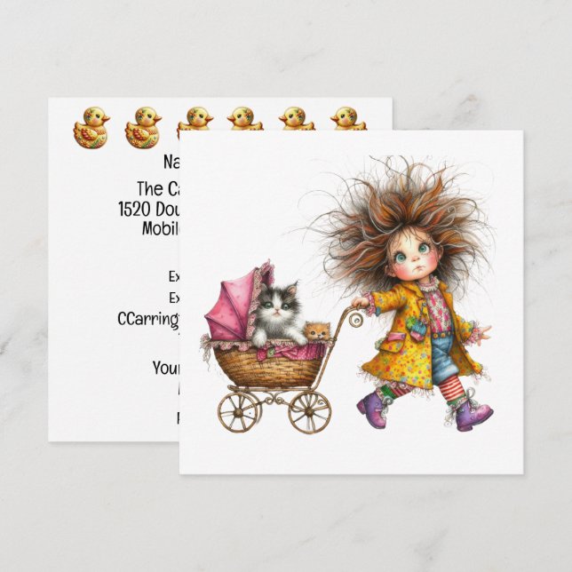 SO Precious Baby Buggy Theme Invitation (Front/Back)