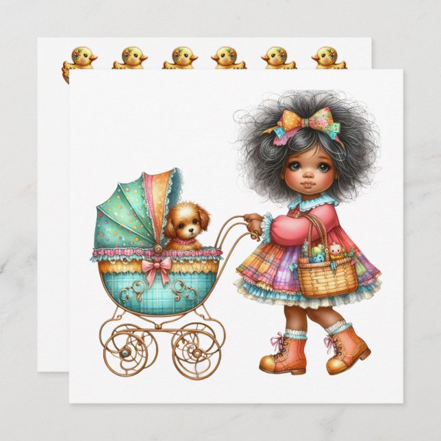 SO Precious Baby Buggy Theme Invitation (Front/Back)