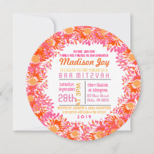 SO PRETTY DAISY Bat Mitzvah Invitation