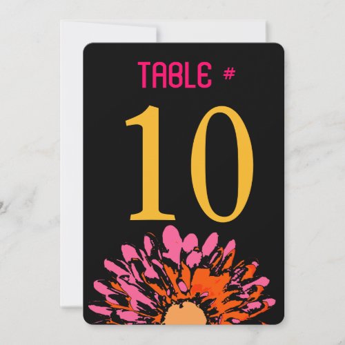 SO PRETTY DAISY Bat Mitzvah Table Number Card