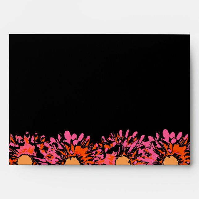 So Pretty Flower Bat Mitzvah Customizable Envelope (Front)