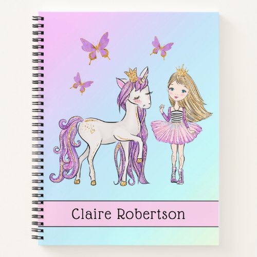 So Pretty My Unicorn School Notebook