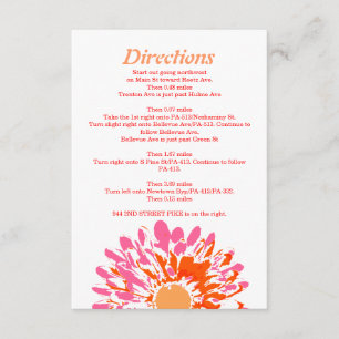 So Pretty Spring Flower Baby Naming Direction Card