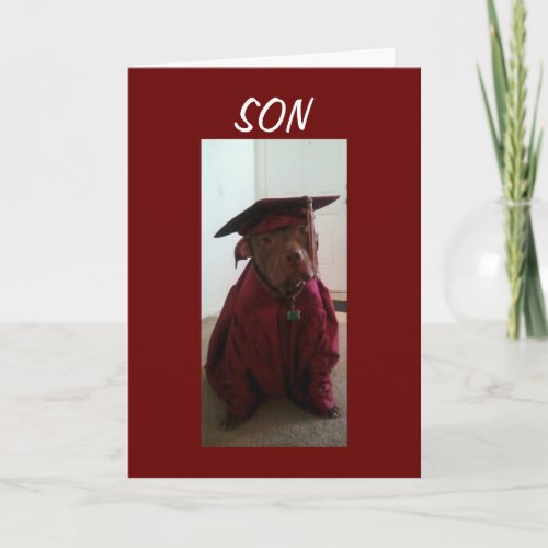 SO PROUD OF YOU SON GRADUATION CARD