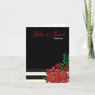 So Red Wedding Floral Card