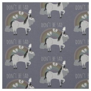 So Sad Emo Unicorn Fabric