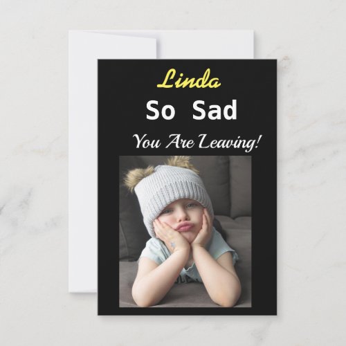 So Sad Retirement Happy Funny Grumpy Girl Card