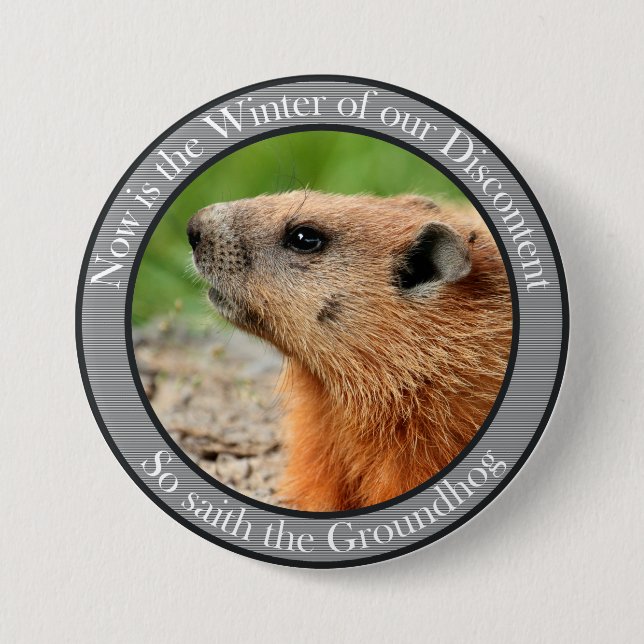 So saith the groundhog button (Front)