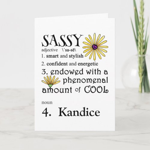 So Sassy Customize It Birthday Card