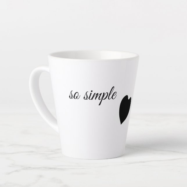 So Simple — Minimal Heart Mug (Left Angle)