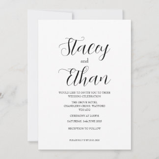 So Simple Typographic Wedding Invitations