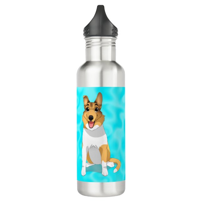 So Smooth, Smooth Collie Dog   Stainless Steel Water Bottle (Left)