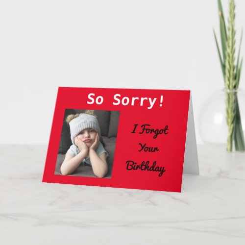 So Sorry Belated Birthday Funny Grumpy Girl Cute Card