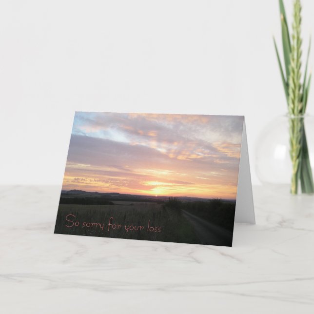 So sorry for your loss (loss of a pet) card (Front)