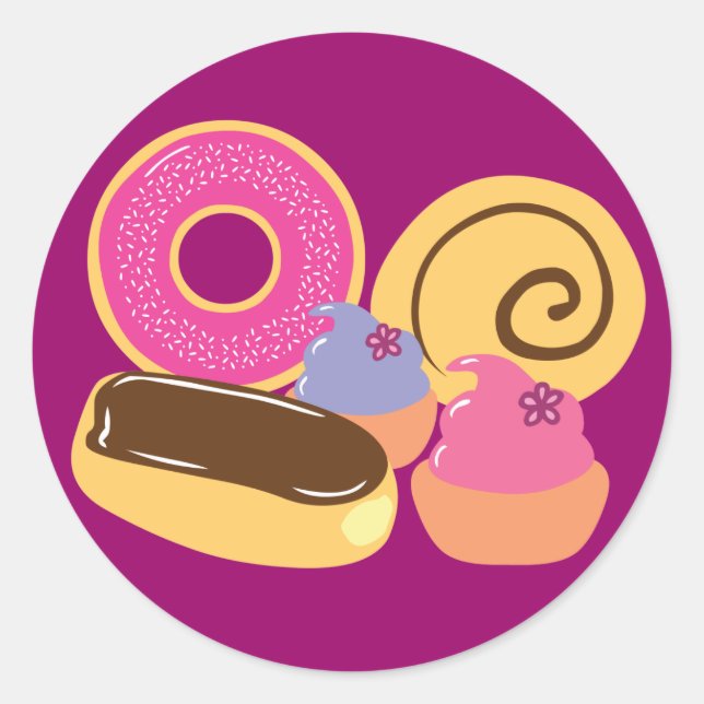 So Sweet Desserts Classic Round Sticker (Front)