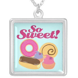 So Sweet Desserts Silver Plated Necklace