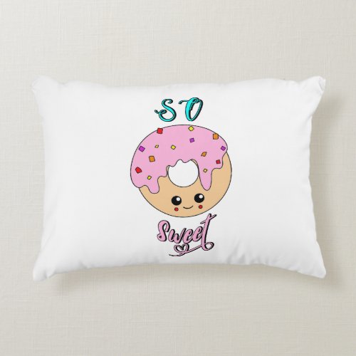 So Sweet doughnuts 2 June Jelly National Donut Day Accent Pillow