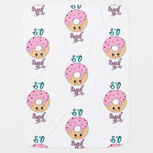So Sweet doughnuts 2 June Jelly National Donut Day Baby Blanket