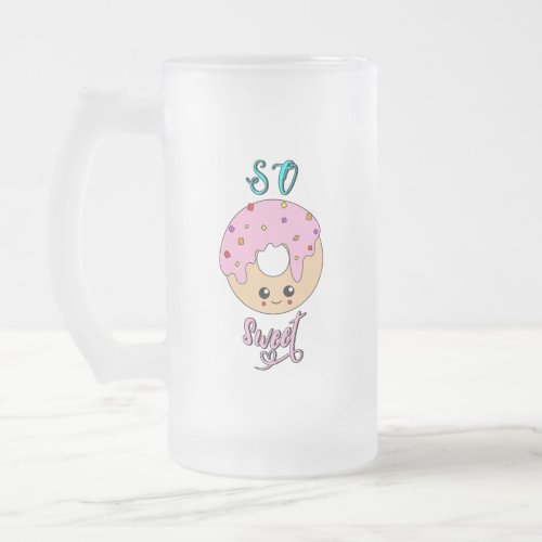 So Sweet doughnuts 2 June Jelly National Donut Day Frosted Glass Beer Mug