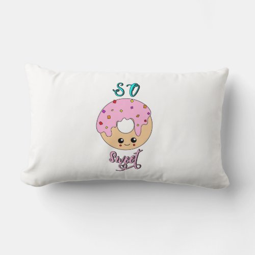 So Sweet doughnuts 2 June Jelly National Donut Day Lumbar Pillow