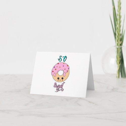 So Sweet doughnuts 2 June Jelly National Donut Day Note Card