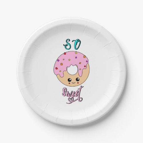 So Sweet doughnuts 2 June Jelly National Donut Day Paper Plates